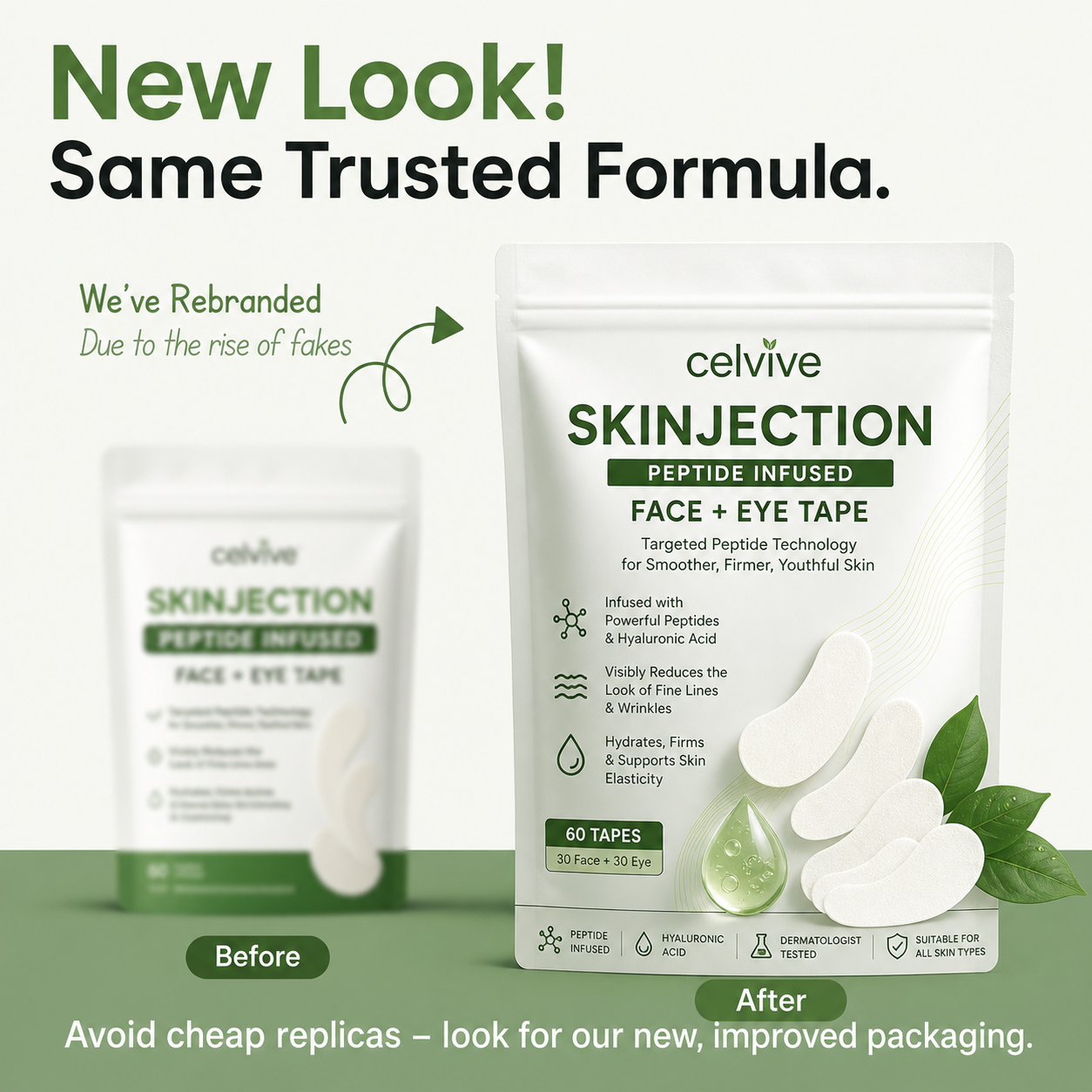Celvive - Skinjection Peptide Infused Face + Eye Tape