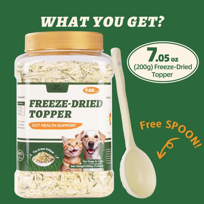 Celvive - Freeze-Dried Topper For Cats With Chicken, Egg Yolk, Cranberry, Pumpkin and Cat Grass