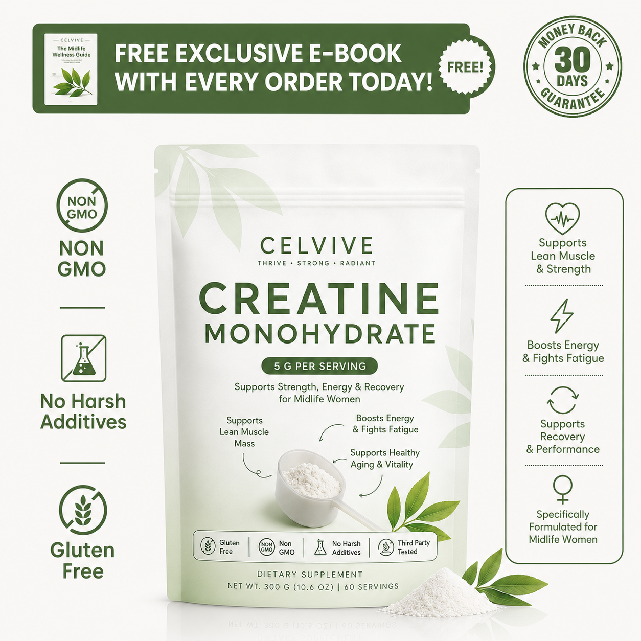 Creatine Monohydrate For Midlife Women's