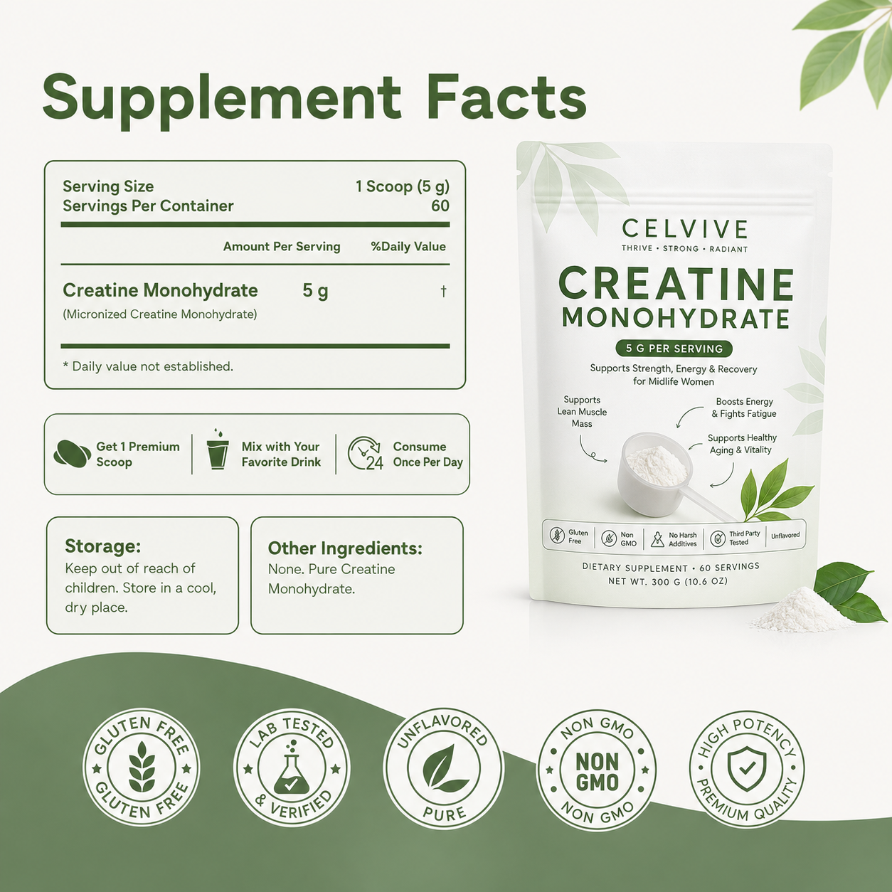 Creatine Monohydrate For Midlife Women's
